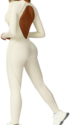 Amazon.com: AEEZO Womens Contour Seams Long Sleeve Padded Workout